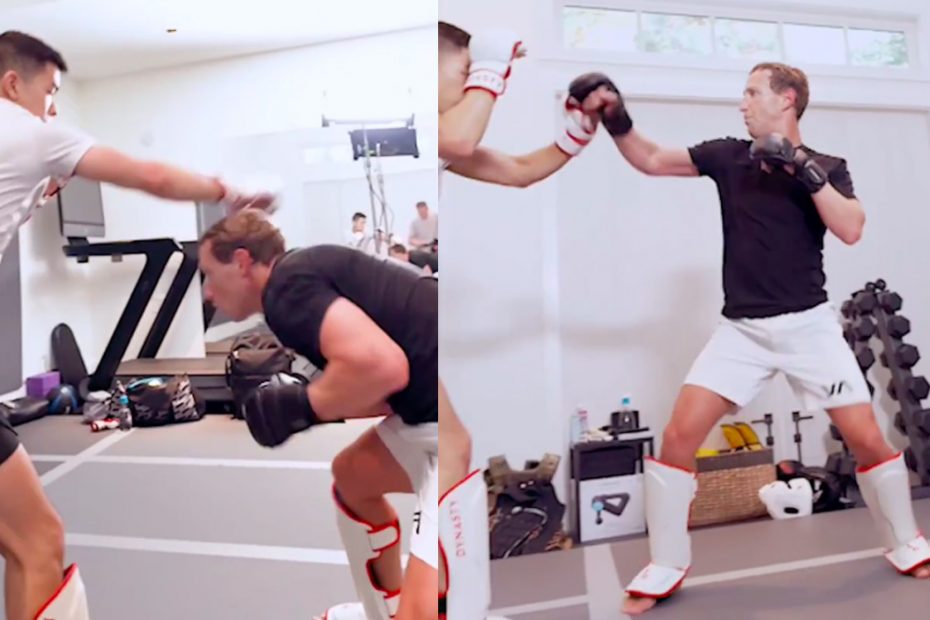 Mark Zuckerberg demonstrates his martial arts.