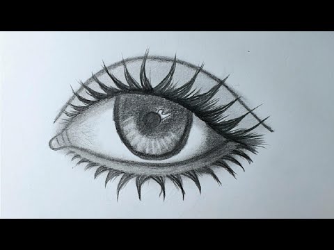 Cách Vẽ Con Mắt Đơn Giản Bằng Bút Chì | How To Draw A Simple Eye With  Pencil | Kim Chi Art & Draw - Youtube
