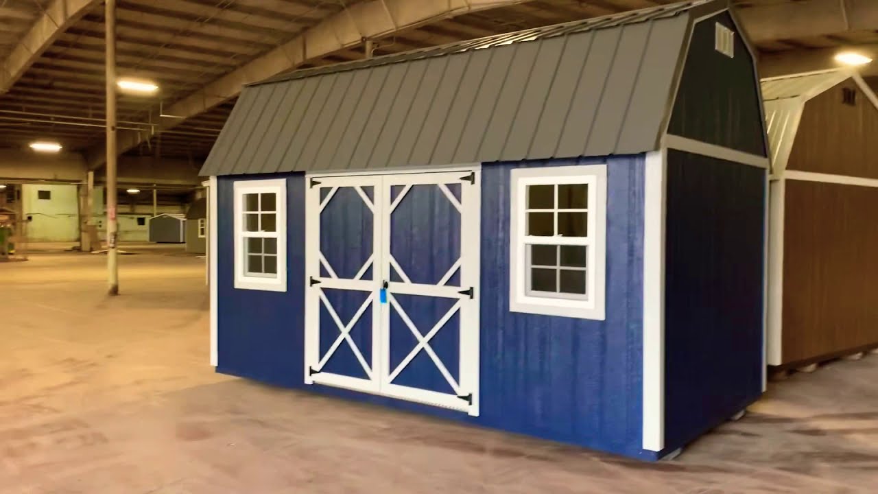 8X16 Lofted Shed Built By Ez Portable Buildings - Youtube