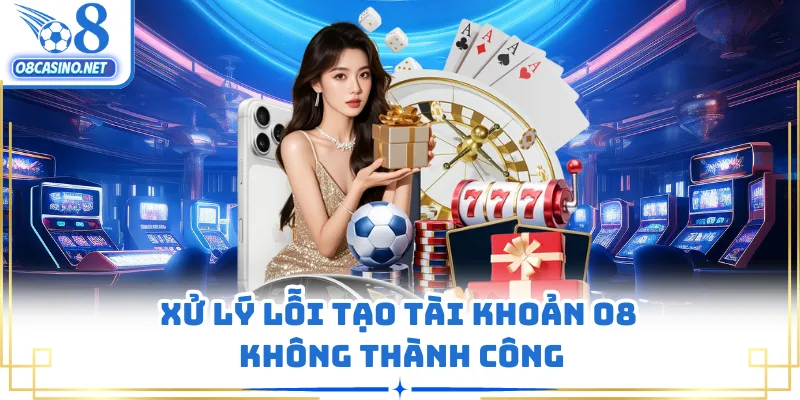 Xử lý lỗi tạo tài khoản O8 không thành công